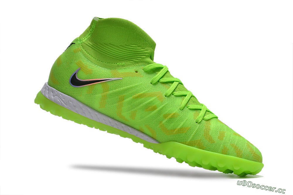 Unisex Nike Phantom Luna Elite NU TF Artificial Turf High-Tops Football Shoes - Green/Yellow/Black 4
