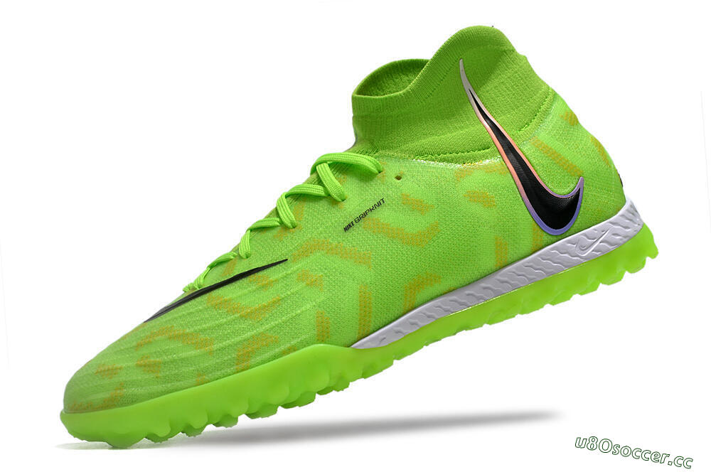 Unisex Nike Phantom Luna Elite NU TF Artificial Turf High-Tops Football Shoes - Green/Yellow/Black 5