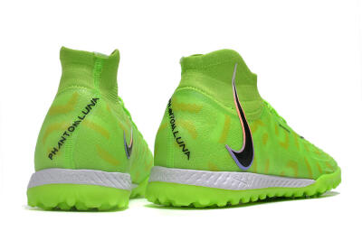 Unisex Nike Phantom Luna Elite NU TF Artificial Turf High-Tops Football Shoes - Green/Yellow/Black