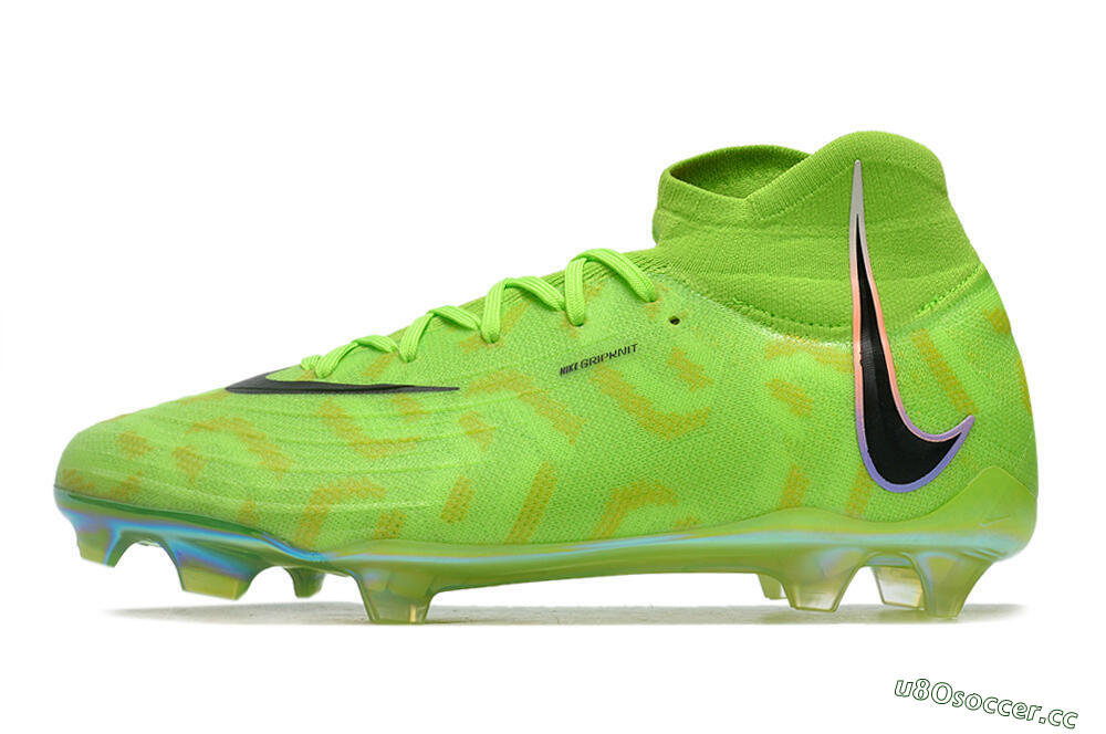 Men's Nike Phantom Luna Elite FG Firm Ground High-Tops Football Boots - Green/Black/White 0