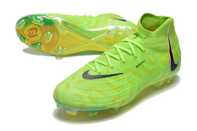 Men's Nike Phantom Luna Elite FG Firm Ground High-Tops Football Boots - Green/Black/White