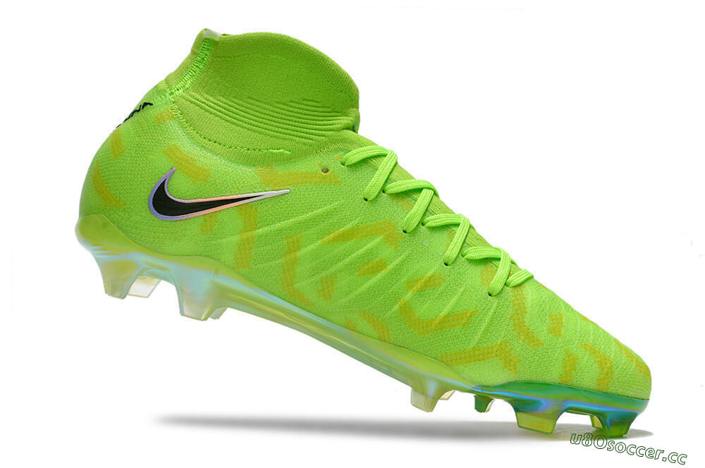 Men's Nike Phantom Luna Elite FG Firm Ground High-Tops Football Boots - Green/Black/White 4