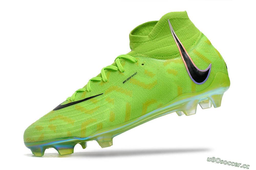 Men's Nike Phantom Luna Elite FG Firm Ground High-Tops Football Boots - Green/Black/White 5