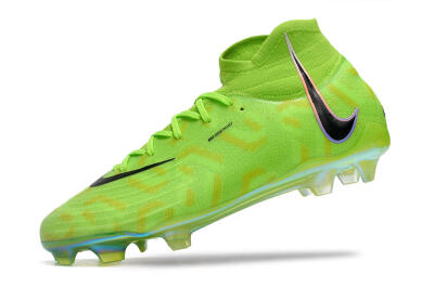 Men's Nike Phantom Luna Elite FG Firm Ground High-Tops Football Boots - Green/Black/White