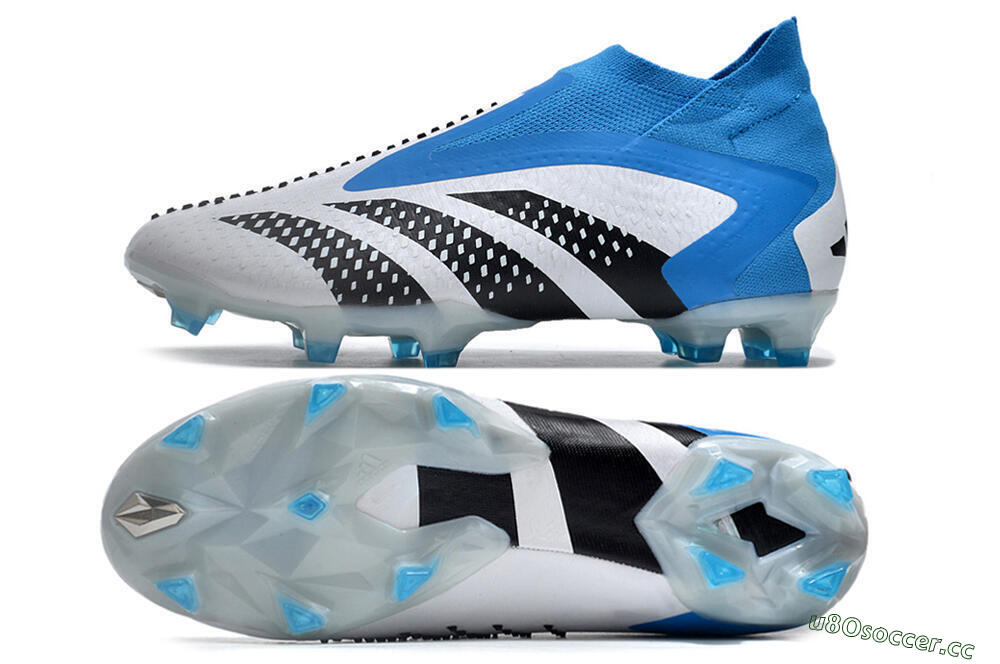 Men's Adidas Predator Accuracy+ FG Firm Ground High-Tops Football Boots - Blue/Black/White 1