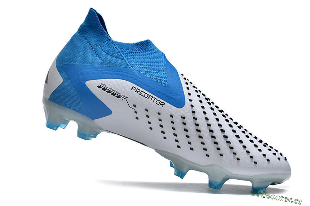 Men's Adidas Predator Accuracy+ FG Firm Ground High-Tops Football Boots - Blue/Black/White 4