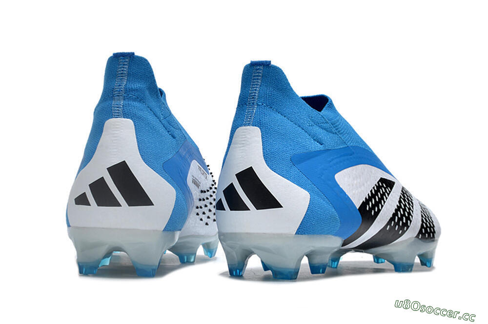 Men's Adidas Predator Accuracy+ FG Firm Ground High-Tops Football Boots - Blue/Black/White 6