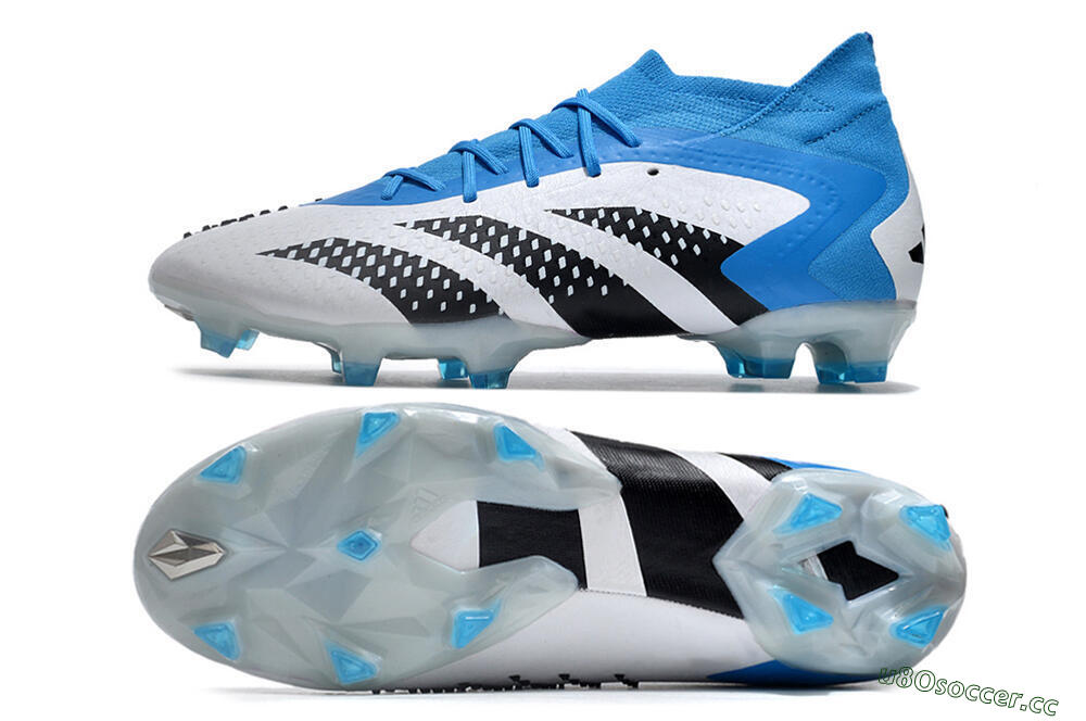 Men's Adidas Predator Accuracy.1 FG Firm Ground High-Tops Football Boots - Blue/Black/White 1