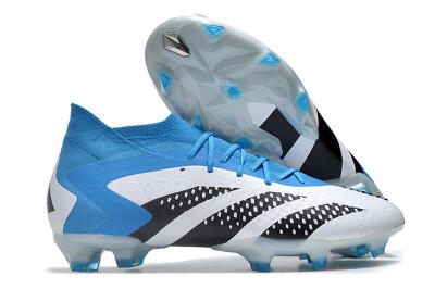Men's Adidas Predator Accuracy.1 FG Firm Ground High-Tops Football Boots - Blue/Black/White