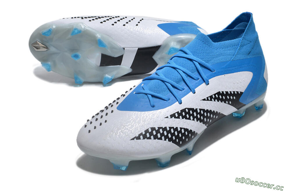 Men's Adidas Predator Accuracy.1 FG Firm Ground High-Tops Football Boots - Blue/Black/White 3