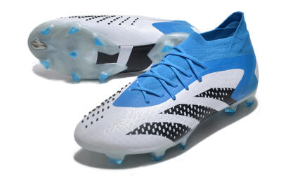 Men's Adidas Predator Accuracy.1 FG Firm Ground High-Tops Football Boots - Blue/Black/White