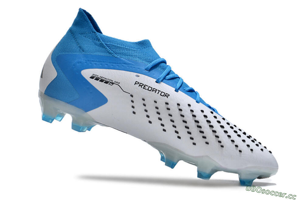 Men's Adidas Predator Accuracy.1 FG Firm Ground High-Tops Football Boots - Blue/Black/White 4
