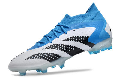Men's Adidas Predator Accuracy.1 FG Firm Ground High-Tops Football Boots - Blue/Black/White