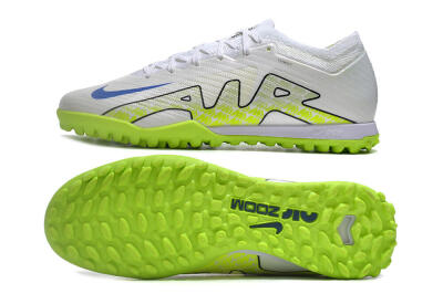 Men's Nike Air Zoom Mercurial Vapor 15 Elite TF Artificial Turf Low-Tops Football Shoes - White/Blue/Yellow