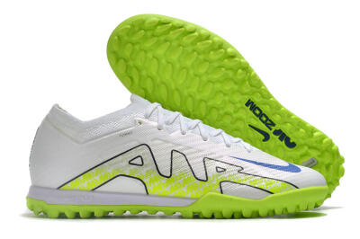 Men's Nike Air Zoom Mercurial Vapor 15 Elite TF Artificial Turf Low-Tops Football Shoes - White/Blue/Yellow