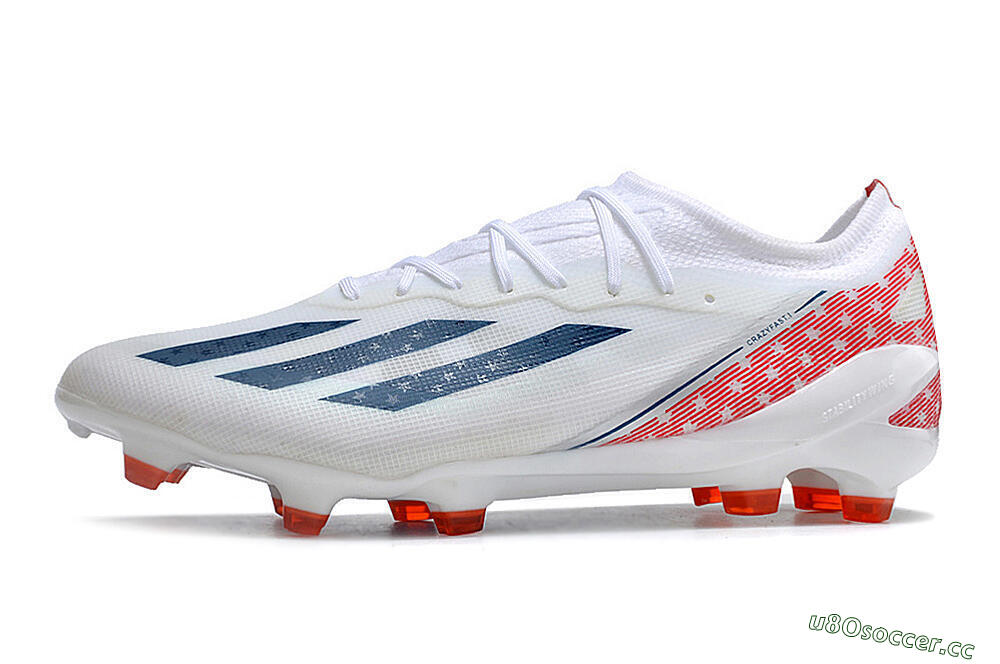 Men's Adidas X Speedportal.1 FG Firm Ground Low-Tops Football Boots - White/Black/Red 0