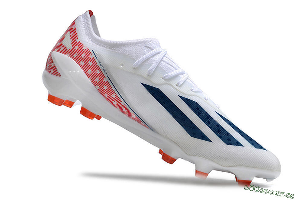 Men's Adidas X Speedportal.1 FG Firm Ground Low-Tops Football Boots - White/Black/Red 4