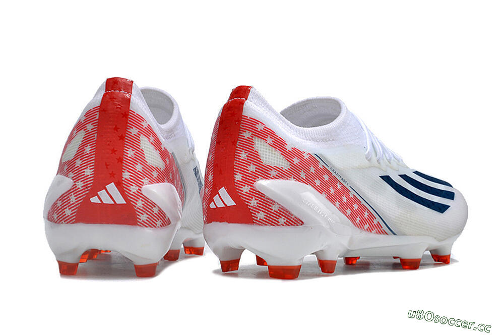 Men's Adidas X Speedportal.1 FG Firm Ground Low-Tops Football Boots - White/Black/Red 6