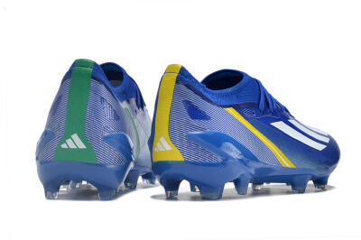 Men's Adidas X Crazyfast.1 FG Firm Ground Low-Tops Football Boots - Blue/White/Yellow