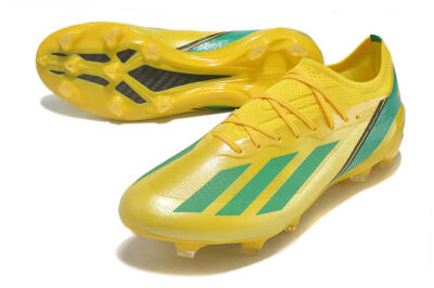 Men's Adidas X Crazyfast.1 FG Firm Ground Low-Tops Football Boots - Yellow/Green/Black