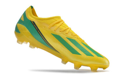 Men's Adidas X Crazyfast.1 FG Firm Ground Low-Tops Football Boots - Yellow/Green/Black