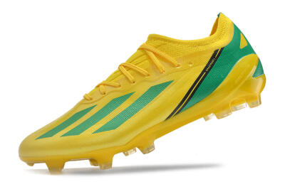 Men's Adidas X Crazyfast.1 FG Firm Ground Low-Tops Football Boots - Yellow/Green/Black