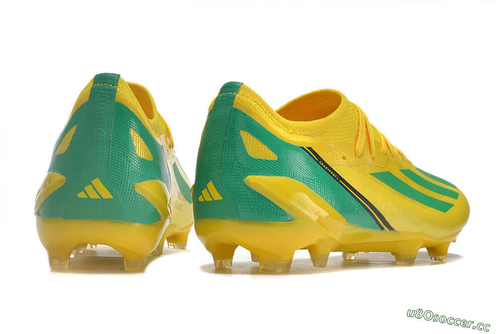 Men's Adidas X Crazyfast.1 FG Firm Ground Low-Tops Football Boots - Yellow/Green/Black 6