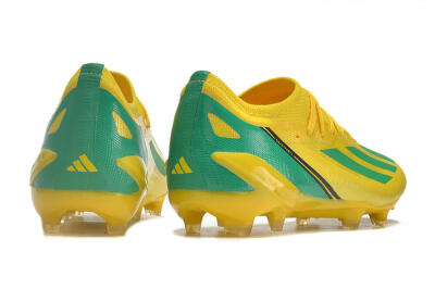 Men's Adidas X Crazyfast.1 FG Firm Ground Low-Tops Football Boots - Yellow/Green/Black