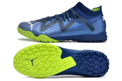 Men's Puma Future Ultimate TF Artificial Turf Low-Tops Football Shoes - Blue/White/Yellow