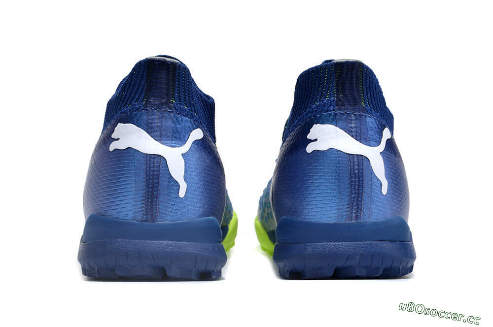 Men's Puma Future Ultimate TF Artificial Turf Low-Tops Football Shoes - Blue/White/Yellow 5