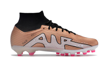 Men's Nike Air Zoom Mercurial Superfly 9 Elite AG Artificial Grass High-Tops Football Boots - Gold/Black/White