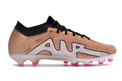 Men's Nike Air Zoom Mercurial Vapor 15 Elite AG Artificial Grass Low-Tops Football Boots - Gold/Black/White