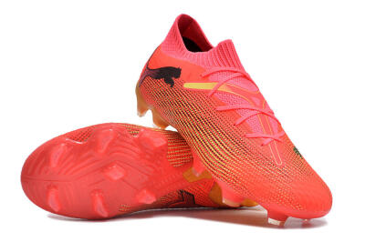 Men's Puma Future Ultimate 2024 FG Firm Ground Low-Tops Football Boots - Red/Orange/Yellow