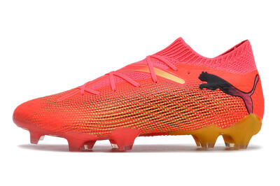 Men's Puma Future Ultimate 2024 FG Firm Ground Low-Tops Football Boots - Red/Orange/Yellow