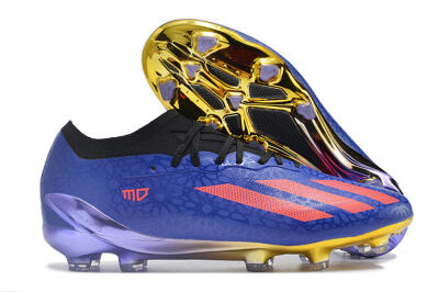 Men's Adidas X Crazyfast.1 Salah FG Firm Ground Low-Tops Football Boots - Blue/Red/Gold