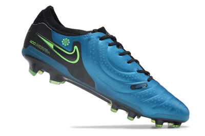 Men's Nike Tiempo Legend 10 Elite FG Firm Ground Low-Tops Football Boots - Blue/Green/Black