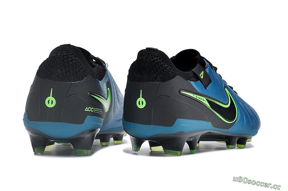 Men's Nike Tiempo Legend 10 Elite FG Firm Ground Low-Tops Football Boots - Blue/Green/Black 6