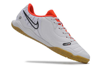 Men's Nike Tiempo Legend 10 Academy IC Indoor & Futsal Low-Tops Football Shoes - White/Black/Red