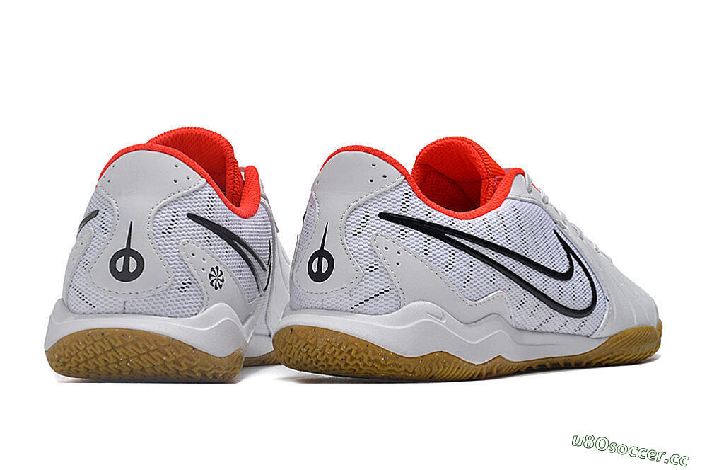 Men's Nike Tiempo Legend 10 Academy IC Indoor & Futsal Low-Tops Football Shoes - White/Black/Red 6