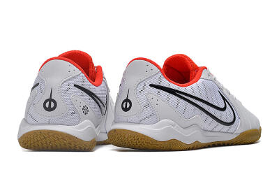 Men's Nike Tiempo Legend 10 Academy IC Indoor & Futsal Low-Tops Football Shoes - White/Black/Red