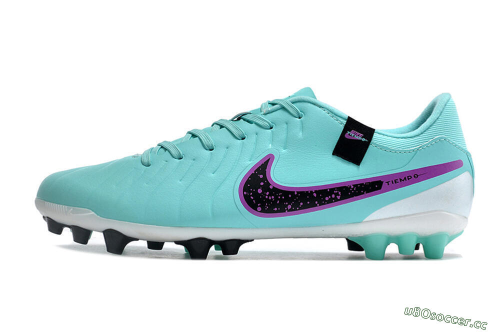 Men's Nike Tiempo Legend X Academy AG Artificial Grass Low-Tops Football Boots - Turquoise/Purple/Black 0