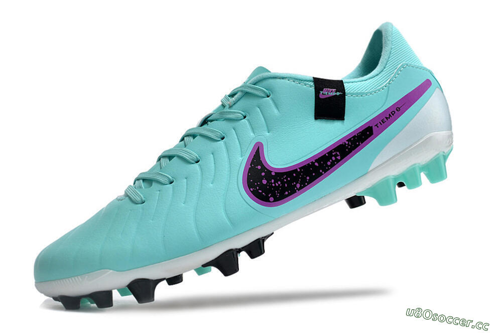Men's Nike Tiempo Legend X Academy AG Artificial Grass Low-Tops Football Boots - Turquoise/Purple/Black 5