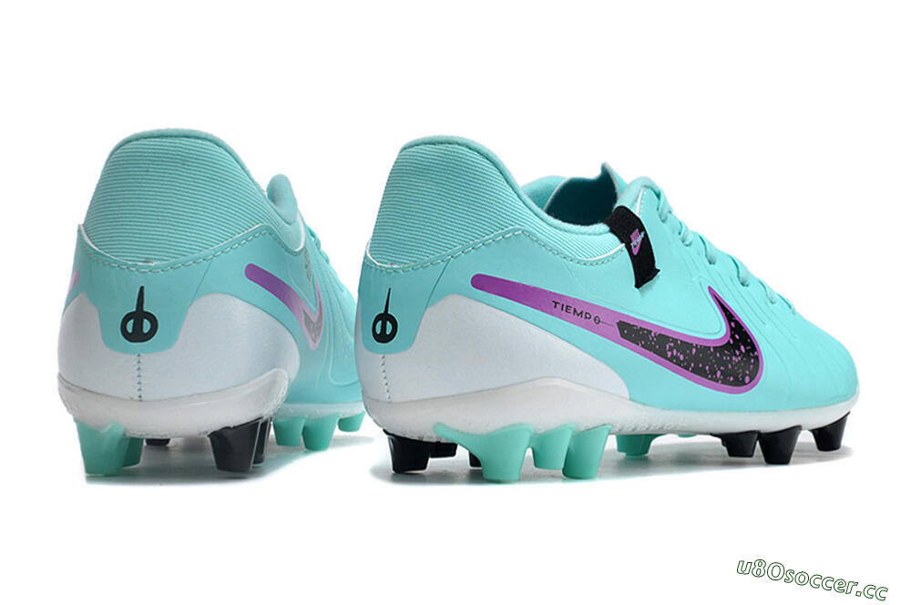 Men's Nike Tiempo Legend X Academy AG Artificial Grass Low-Tops Football Boots - Turquoise/Purple/Black 6
