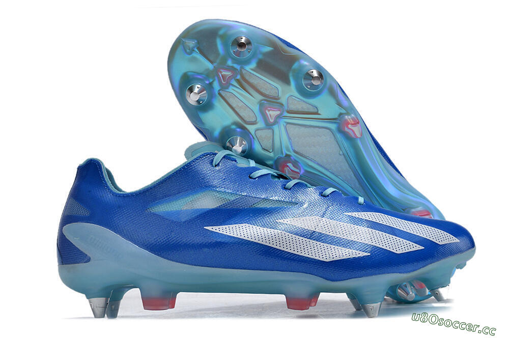 Men's Adidas X Crazyfast.1 SG Soft Ground Low-Tops Football Boots - Blue/White/Red 2