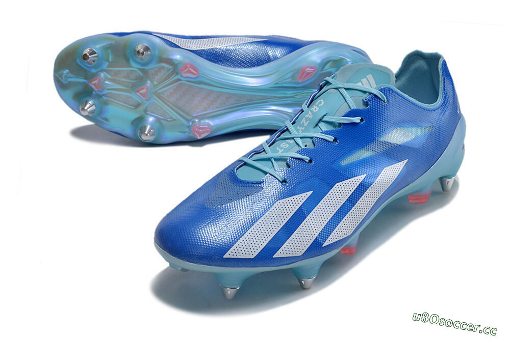 Men's Adidas X Crazyfast.1 SG Soft Ground Low-Tops Football Boots - Blue/White/Red 3