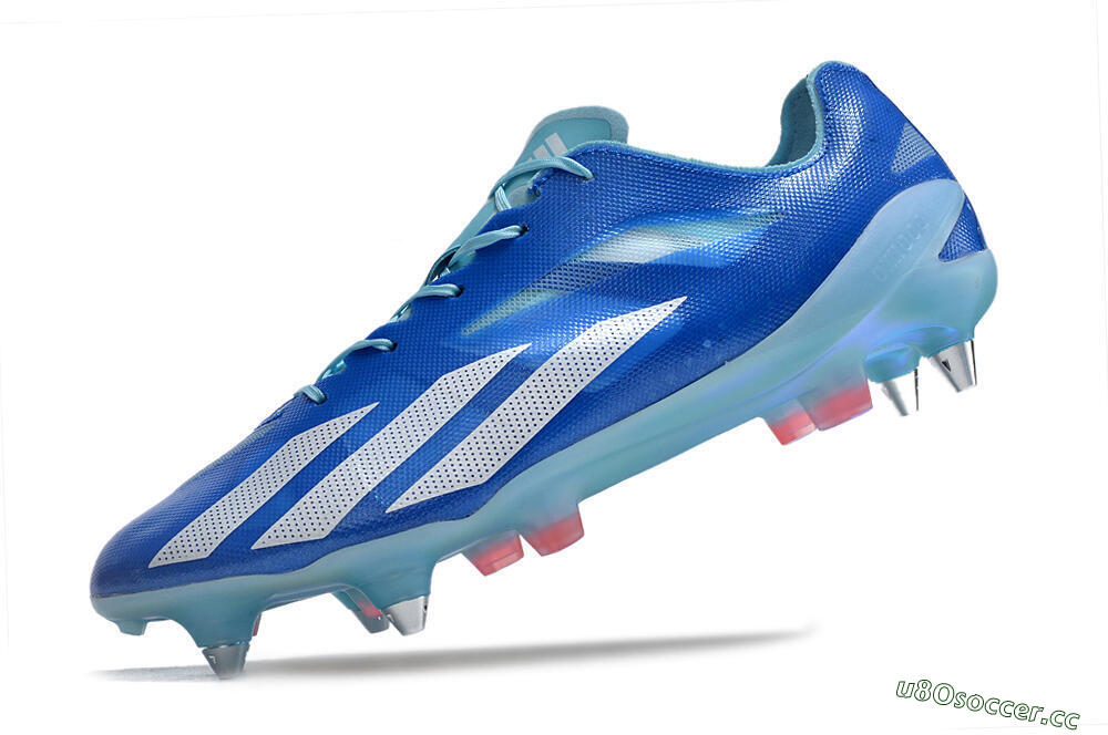 Men's Adidas X Crazyfast.1 SG Soft Ground Low-Tops Football Boots - Blue/White/Red 5