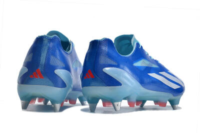 Men's Adidas X Crazyfast.1 SG Soft Ground Low-Tops Football Boots - Blue/White/Red