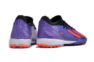 Men's Adidas X Crazyfast.1 TF Artificial Turf Low-Tops Football Shoes - Purple/Red/White