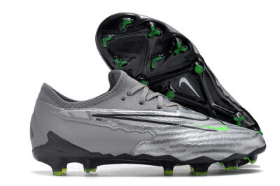 Men's Nike Phantom GX Academy FG Firm Ground Low-Tops Football Boots - Silver/Grey/Black