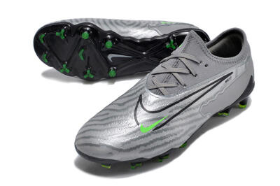 Men's Nike Phantom GX Academy FG Firm Ground Low-Tops Football Boots - Silver/Grey/Black